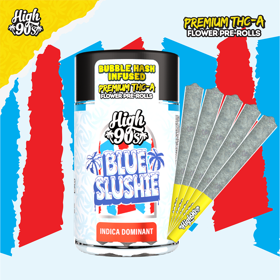 Blue Slushie – 0.5g Bubble Hash Infused Pre-Rolls 5 Pack 2.5g