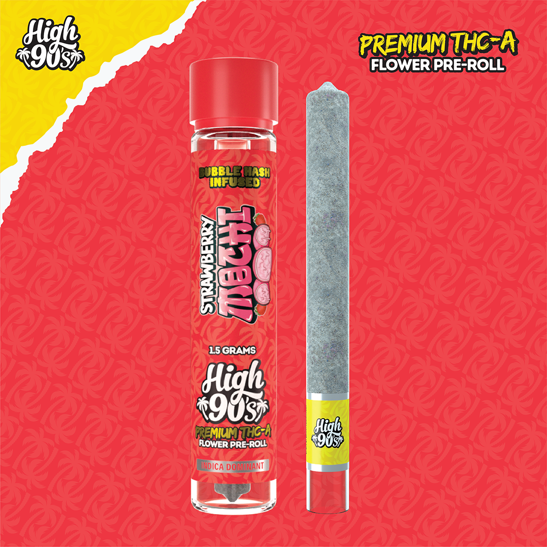 Strawberry Mochi - 1.5g High Roller Bubble Hash Pre-Roll