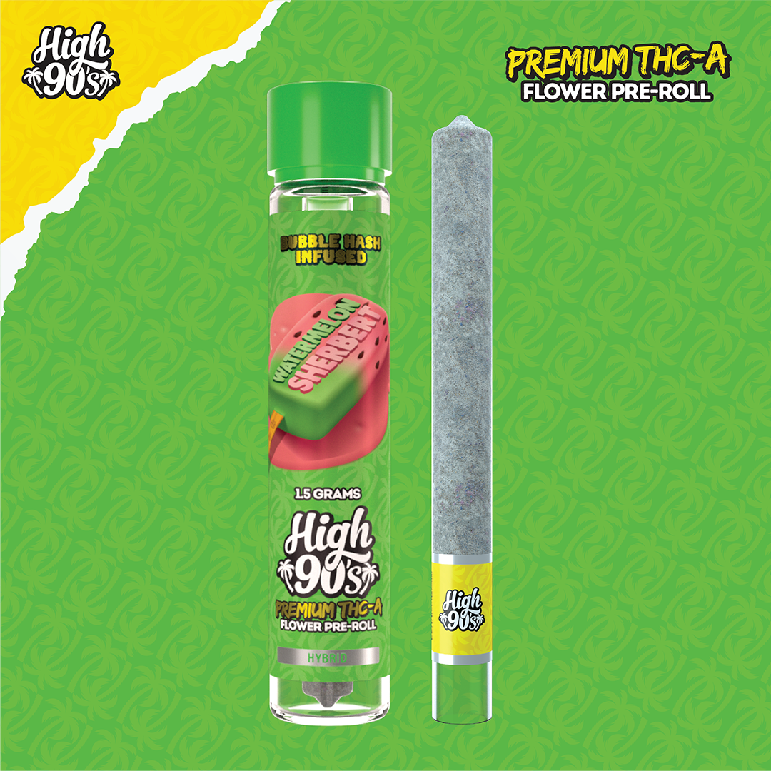 Watermelon Sherbert - 1.5g High Roller Bubble Hash Pre-Roll